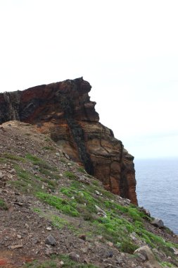Madeira Adası 'nda farklı jeolojik oluşum 