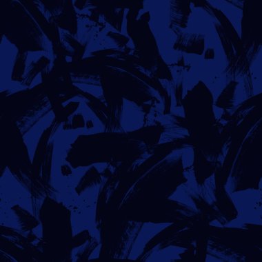 Soyut koyu, pürüzsüz desen. Fırça darbeleri. Siyah ve mavi arka plan. Modern. Ambalaj kağıdı, duvar kağıdı, tekstil için kaplama.