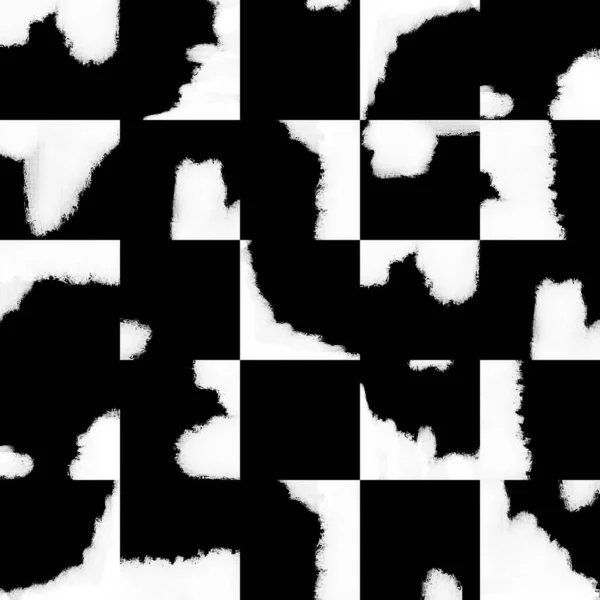 Abstract Licht Naadloos Patroon Penseelstreken Witte Zwarte Achtergrond Modern Dekking — Stockfoto