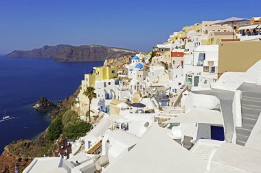 Oia köyü, Santorini adası, Cyclades takımadası, Yunanistan, Avrupa