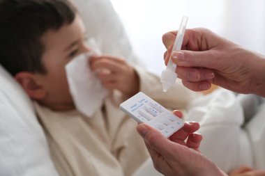 RSV için pozitif test sonucu.