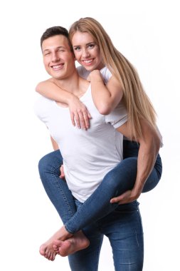 Mutluluk dolu genç bir çift.