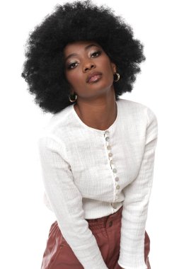 Boho stilinde profesyonel model.