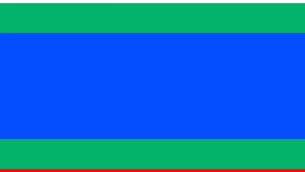 保加利亚国旗的颜色 在蓝屏彩色键上方垂直向两侧的二维动画转换 用于视频转换 无缝线圈 Uhd — 图库视频影像