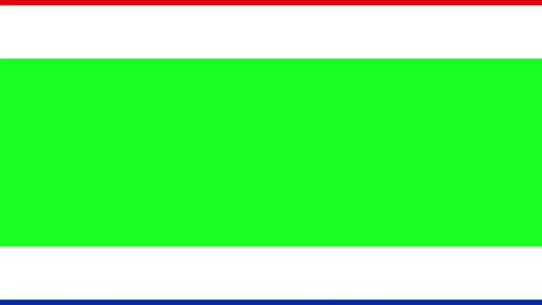 荷兰国旗的颜色 在绿色屏幕颜色键上方垂直向两侧的二维动画转换 用于视频转换 无缝线圈 Uhd — 图库视频影像
