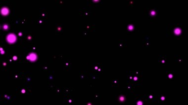 Mor-Magenta renkli parçacıklar uçuşuyor, parçacıklar arka plan, soyut arkaplan. 4K UHD.