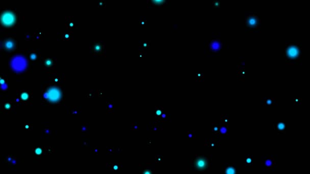 Partículas Color Azul Volando Partículas Fondo Fondo Abstracto Uhd — Vídeo de stock