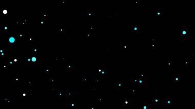 Midday Sky renkli parçacıklar uçuşuyor, parçacıklar arka plan, soyut arkaplan. 4K UHD.