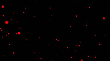 Kırmızı renkli parçacıklar uçuşuyor, parçacıklar arka planda, soyut arkaplan. 4K UHD.