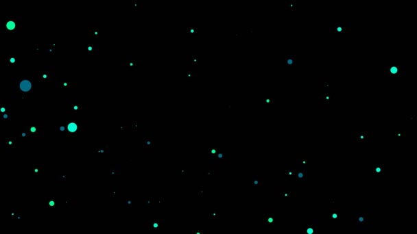 Grüne Teilchen Fliegen Teilchen Hintergrund Abstrakter Hintergrund Uhd — Stockvideo