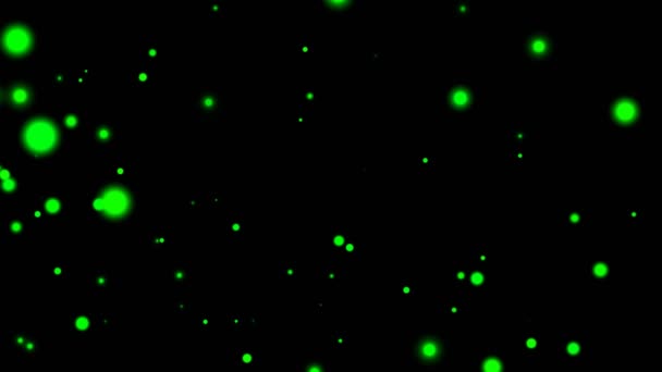 Partículas Color Verde Volando Partículas Fondo Fondo Abstracto Uhd — Vídeos de Stock