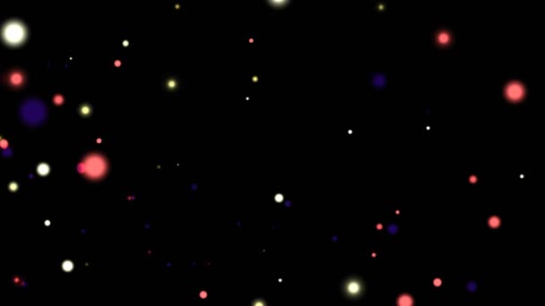 Gelb Lila Farbige Teilchen Fliegen Teilchen Hintergrund Abstrakter Hintergrund Uhd — Stockvideo