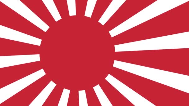 Imperial Japanese Navy Flag Rising Sun Flag Empire Japan Flag — Wideo stockowe