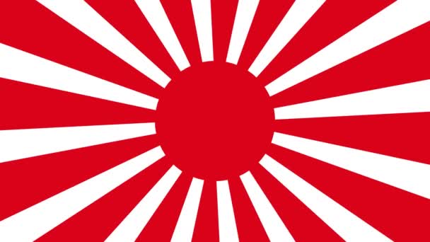 Imperial Japanese Army Flag Rising Sun Flag Empire Japan Flag — Stockvideo