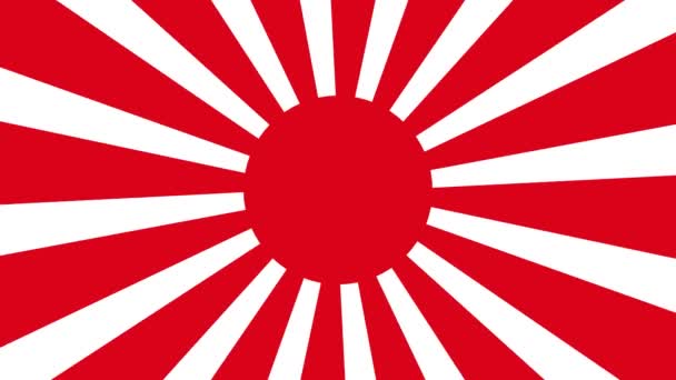 Imperial Japanese Army Flag Rising Sun Flag Empire Japan Flag — Stockvideo