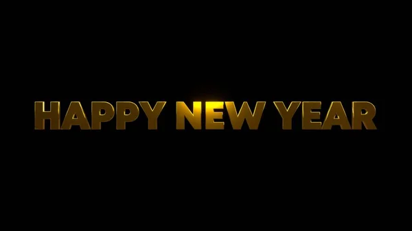 Szczęśliwego Nowego Roku Czarnym Tle Uhd Renderowanie — Zdjęcie stockowe