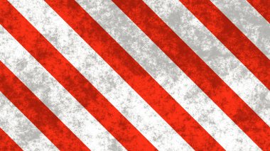 Grunge dikkat çizgileri, uyarı çizgileri, güvenlik şeritleri, uyarı arkaplanı. Kırmızı ve beyaz köşegen çizgili.