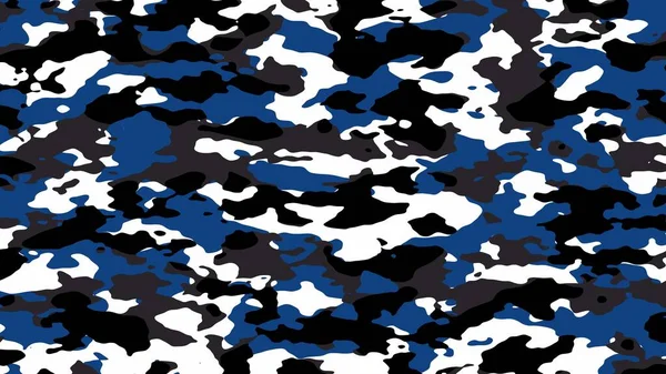 Niebieski Kamuflaż Kamuflaż Wojskowy Formaty Ilustracji Uhd — Zdjęcie stockowe