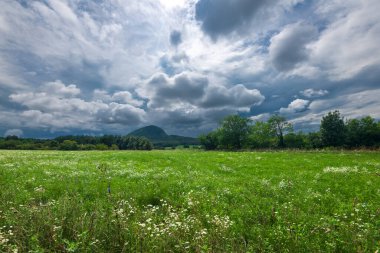 Balaton Highlands, Kali-Basin, Macaristan 'ın klasik Macar manzarası.