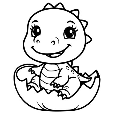 Bu sevimli renkli sayfa yumurtasından çıkan neşeli bir bebek dinozoru gösteriyor. Büyük parlak gözleri ve geniş bir gülümsemesiyle, bebek dino anaokulları ve küçük çocuklar için mükemmeldir. Basit çizgiler ve dost tasarımı bu boyama sayfasını oluşturur 