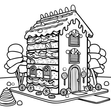 Katmanlı şekerler, şekerler ve lolipoplar boyama eğlencesi için idealdir..