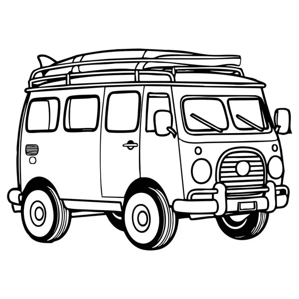 Bu renkli çarşaf, sörf tahtaları taşıyan eski bir minibüsü gösteriyor. Macerayı, araba yolculuklarını ve plaj titreşimlerini seven çocuklar için mükemmel..