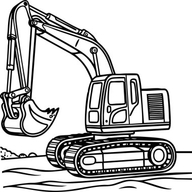 Ayrıntılı kazı çalışması bir inşaat alanında çalışıyor