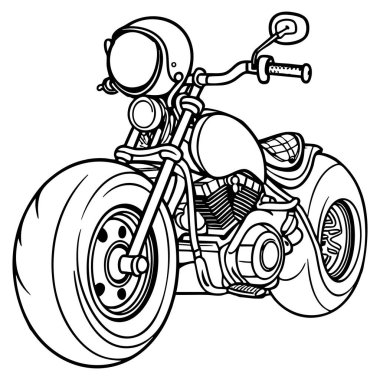 Detaylı parçaları ve renk meraklıları için klasik tasarımı olan şık bir helikopter motosikleti.