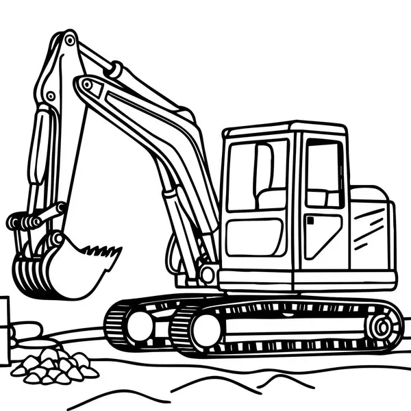 Mekanda makinelerle ilgilenen çocuklar için mükemmel bir kazıcı var.