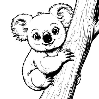 Tüylü tüylü, sevimli bir kedi yavrusu büyük yuvarlak gözleri ve masum bir gülümsemesi var. Boyama eğlencesi için mükemmel.