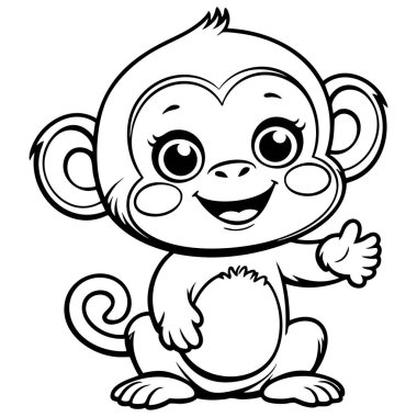 Mutlu yüzlü, yuvarlak gözlü sevimli bebek ördek çocuk boyama kitapları ve eğlenceli eğitim materyalleri için mükemmel.