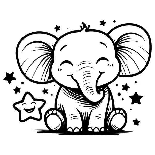 Mutlu Yıldızlı Şirin Fil ve Parıldayan Yıldızlar