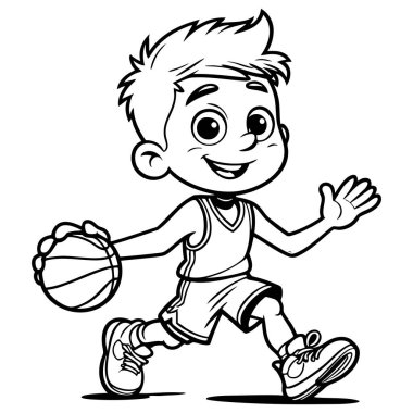 Çocuklar için sevimli karikatür pervane uçak boyama sayfası