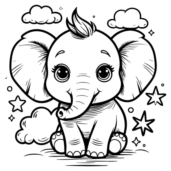 Büyük gözleri ve benekli vücudu olan neşeli bir inek çizgi film karakteri. Çocukları boyamak için mükemmel.