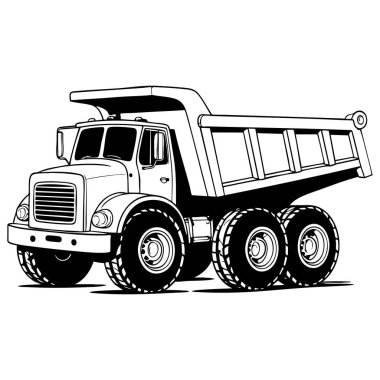 Kamyonları ve inşaat araçlarını seven çocuklar için basılabilir çöp kamyonu boyama kağıtları mükemmel.