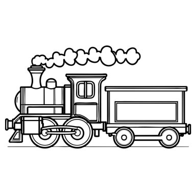 Vagon hattı sanatı olan eski bir tren.