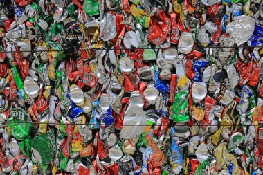 teneke kutular, geri dönüşüm arkaplanı