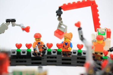 Hong Kong - January 27 2023: worker are working hard in the love factory with the production line