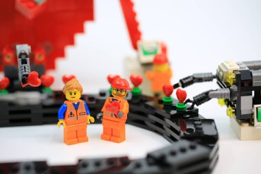 Hong Kong - January 27 2023: worker are working hard in the love factory with the production line