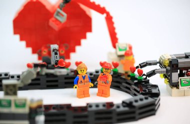 Hong Kong - January 27 2023: worker are working hard in the love factory with the production line