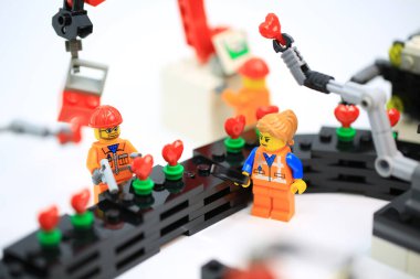 Hong Kong - January 27 2023: worker are working hard in the love factory with the production line