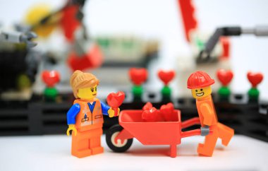 Hong Kong - January 27 2023: worker are working hard in the love factory with the production line