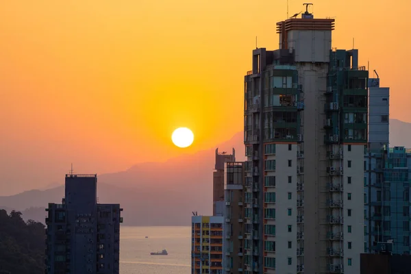 Hong Kong Horizon Horizontal Sur Mer — Photo