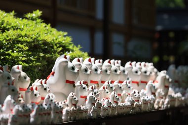 Tokyo Japonya - 2 Mayıs 2023: Gotokuji, Tokyo 'daki ünlü kedi mabedi.