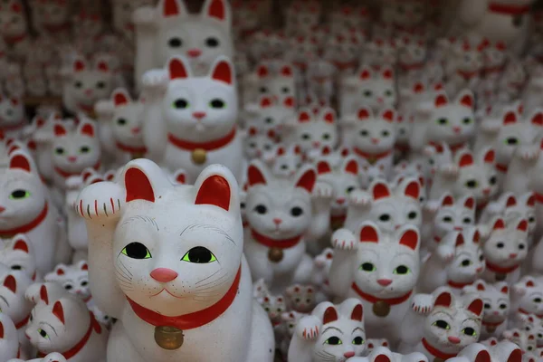 日本东京 2023年5月2日 东京著名的猫科动物神龛 它的吉祥物是招呼客人的猫 — 图库照片