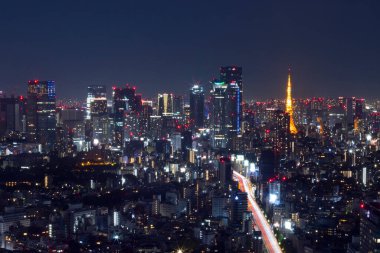 Tokyo silueti, bina ve kule
