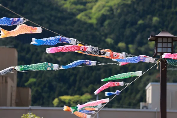 Koinobori Volato Nel Cielo Durante Giornata Dei Bambini Giappone — Foto Stock