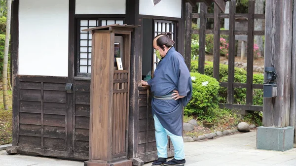 日本金川翁森 Kinugawa Onsen 2023年5月1日 是日本金川翁森著名的主题公园之一 它是一个历史主题公园 再现江户时代的日本城镇生活 — 图库照片