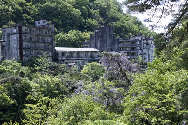 Kinugawa Japonia 2023 Maj Porzucony Hotel Gorącymi Źródłami Podczas Japońskiej — Zdjęcie stockowe