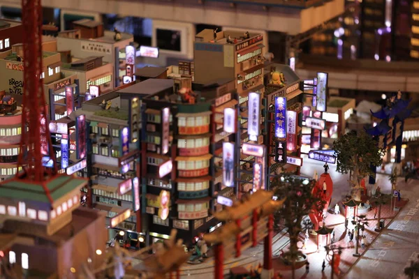 Tokio Mai 2023 Kleinen Miniaturmuseum Odaiba Tokioter Vorstadt Wird Die — Stockfoto